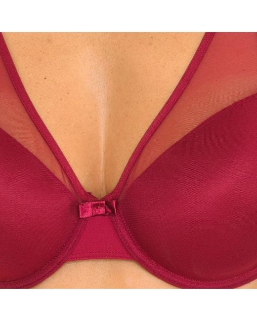 Dim Red Generous Invisible Bra