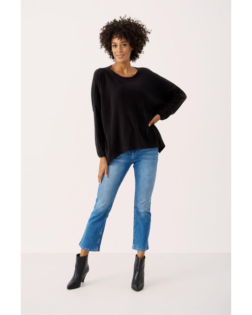 Part Two Blue Strickpullover Lockere Passform