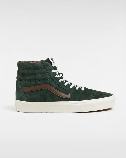 Vans Green Sk8-Hi Pig Suede Shoes