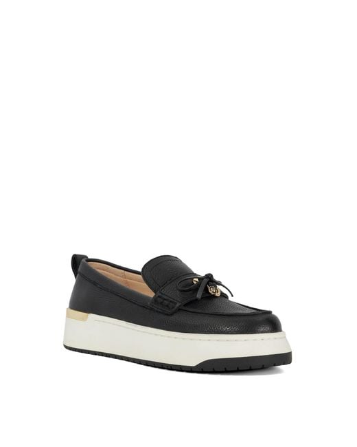 Dune Black Glide Flatform Casual Loafer