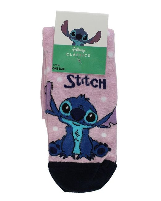 Disney Purple Stitch Socks