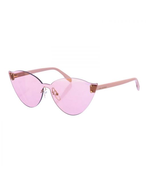 Karl Lagerfeld Pink Butterfly Shape Rimless Sunglasses Kl996S