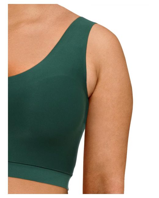 Chantelle Green Softstretch V-Neck Jersey Crop Top