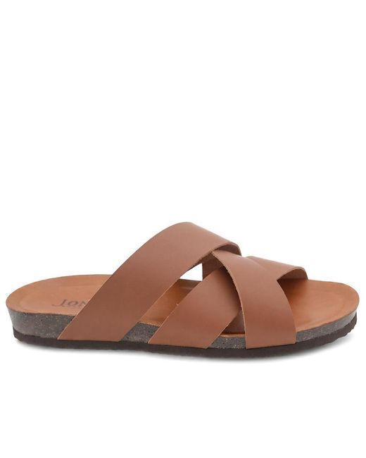 Jones Bootmaker Brown Wallsend Leather Mule Sandals for men