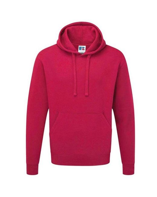 Russell Red Colour Hooded Sweatshirt / Hoodie () for men