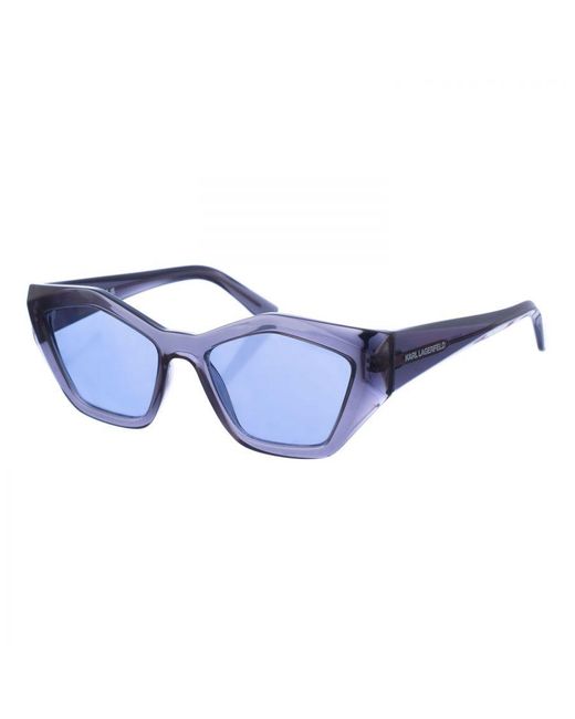 Karl Lagerfeld Blue Acetate Sunglasses With Rectangular Shape Kl6046S