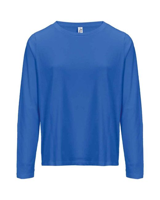 Sol's Blue Ladies Monarch Long-Sleeved T-Shirt (Royal)