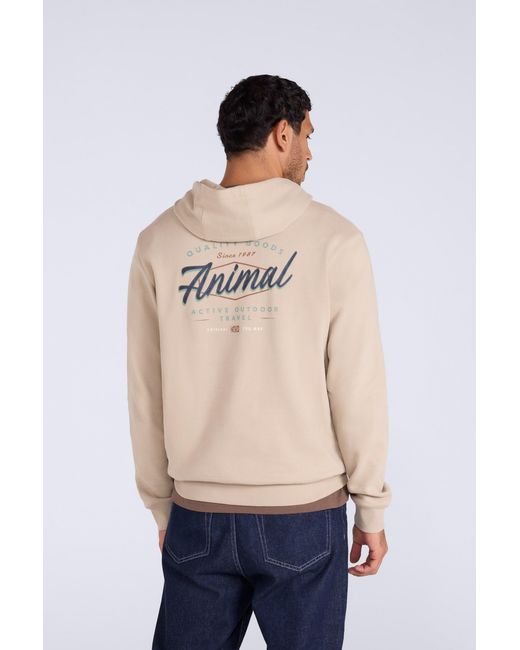 Mountain Warehouse Blue 'River' Hoodie Drawcord Adjustable Hood Cosy Pullover Cotton for men