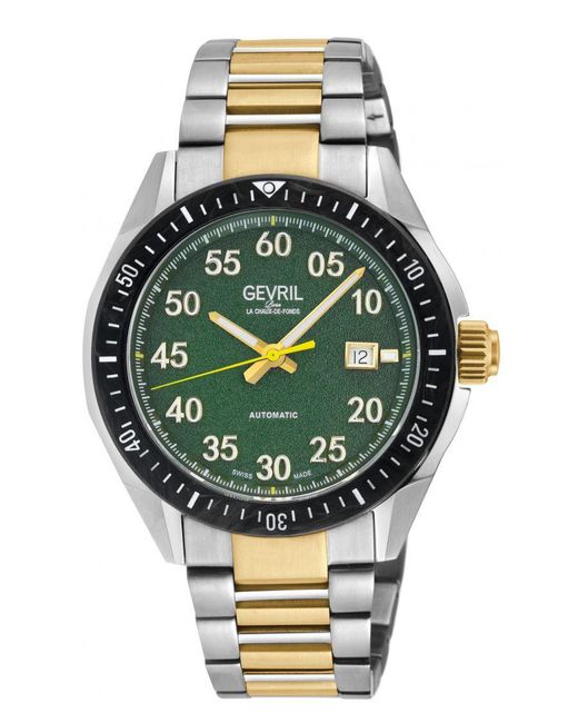 Gevril Gray Ascari 48306B Swiss Automatic Sellita Sw220 Watch for men