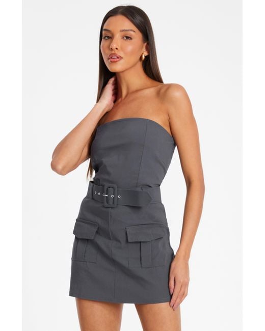 Quiz Blue Bandeau Skort Playsuit