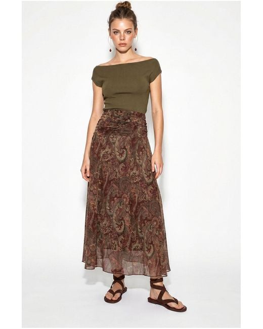 Bianco Lucci Natural Skirt