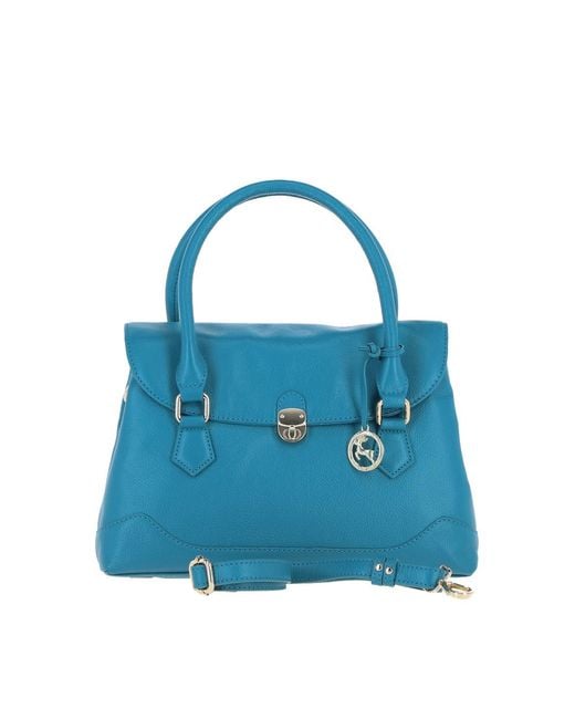 Ashwood Leather Blue Premium Shoulder Bag With Detachable Crossbody Strap