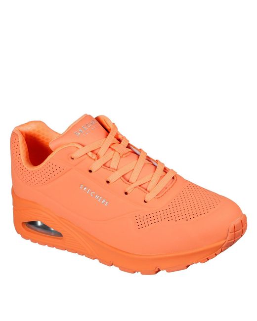 Skechers Orange Lace Up Sneaker Low Top Trainers
