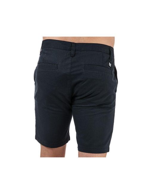 Weekend Offender Black Dillenger Cotton Twill Chino Shorts for men