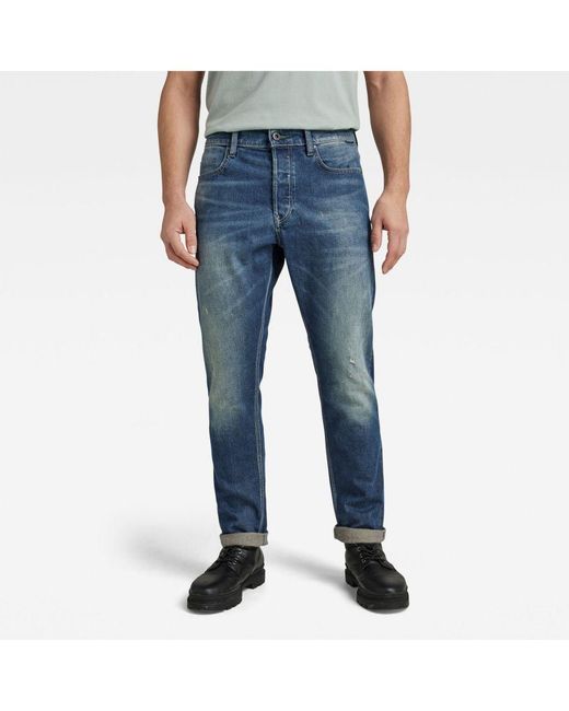 G-Star RAW G-star Raw Triple A Regular Straight Selvedge Jeans Cotton in  Blue for Men | Lyst UK
