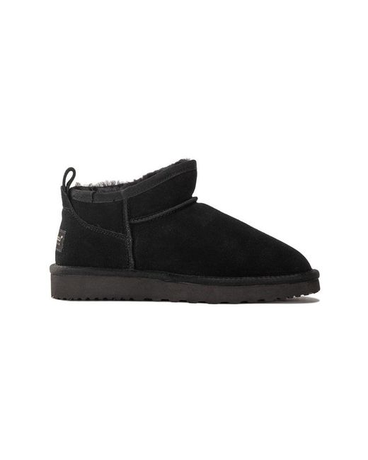 Aus Wooli Black Australia Sheepskin Classic Ultra Mini Boots Airlie