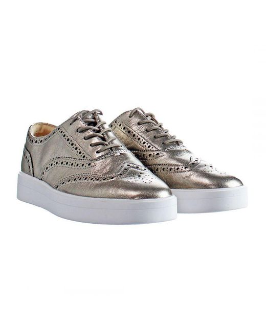 Clarks Gray Hero Brogue Shoes Leather (Archived)
