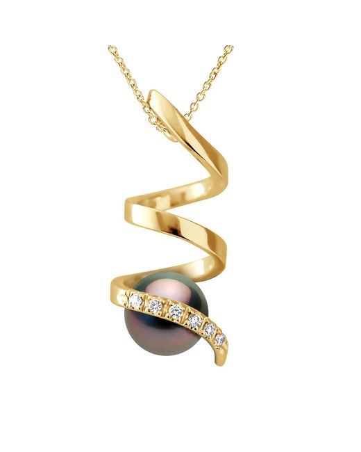 Ateliers Saint Germain Metallic Pendant Spiral Diamonds 0,06 Cts