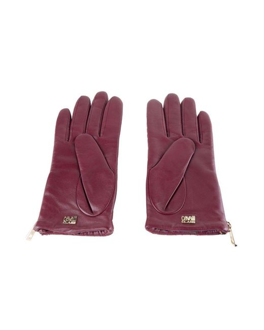 Class Roberto Cavalli Red Lambskin Glove