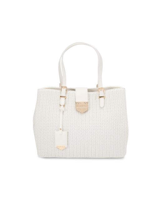 Carvela Kurt Geiger White Maria Midi Weave Bag