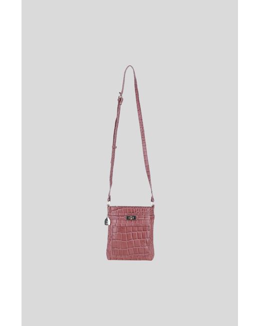 Ashwood Leather Pink Real Crossbody Bag With Adjustable Strap