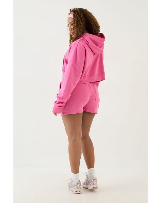 DSGN Studio Pink Boxy Crop Zip Through Hoodie