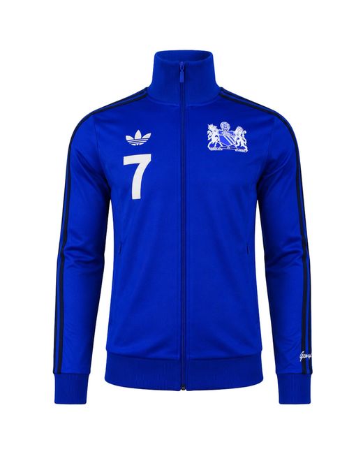 Adidas Blue Manchester United X George Best Track Jacket for men