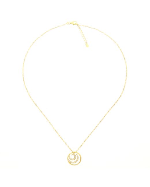 Orphelia Metallic 'Elaine' 925 Sterling Set: Chain-Pendant + Earrings