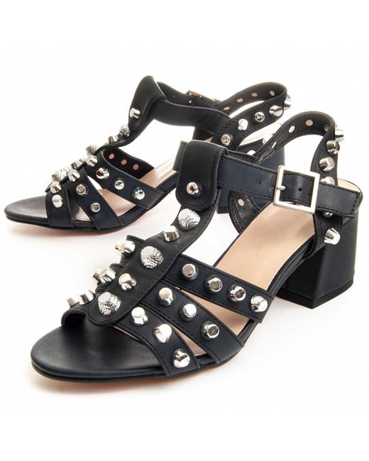 Montevita Black Heel Sandal Titan