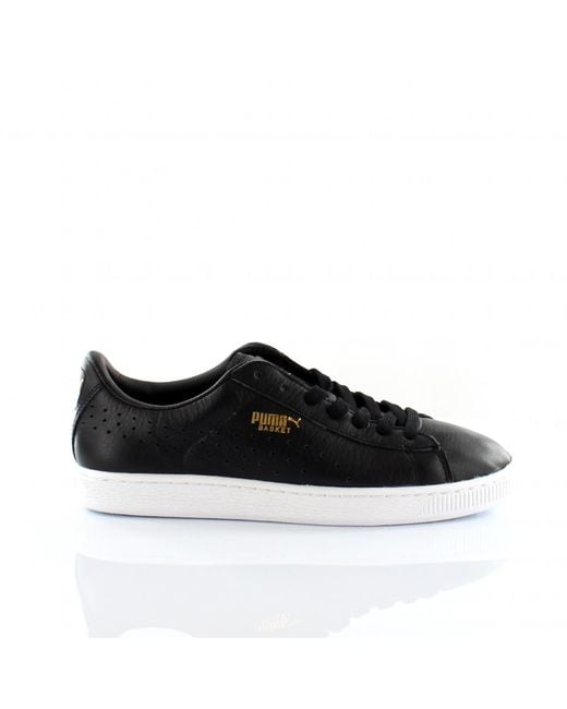 PUMA Basket Classic Citi Black Leather Trainers 357349 01 for Men | Lyst UK