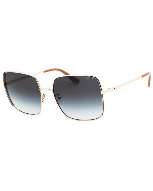 Guess Blue Square Shape Sunglasses Metal