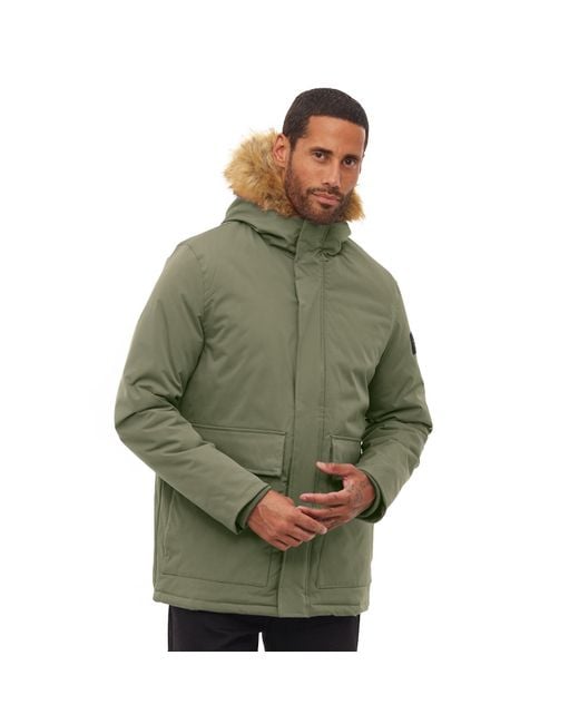 Bench Green Jarryl Padded Parka Jacket for men