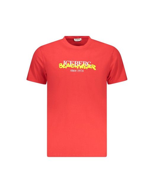 Iceberg Red Cotton Men's T for men