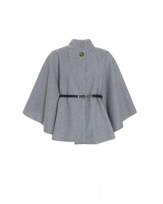 Quiz Gray Belted Cape