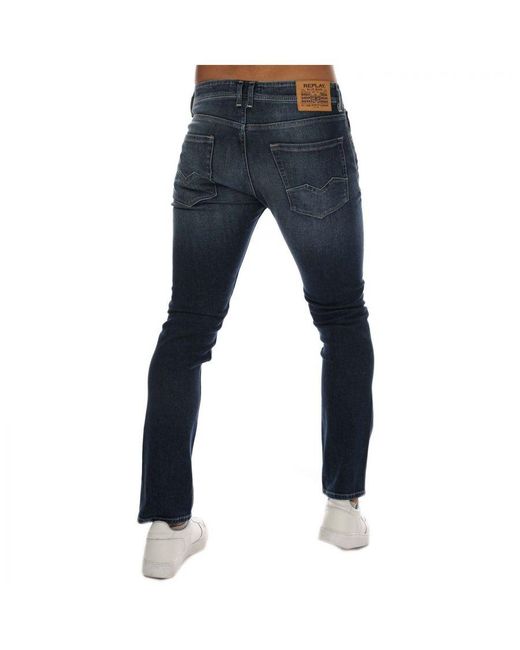Replay Rocco Jeans Met Rechte Pasvorm Voor , Denim in het Blue voor heren