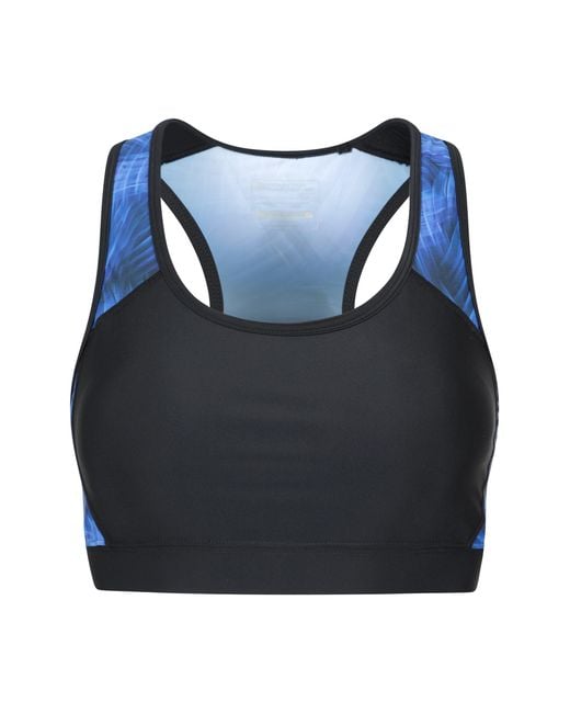 Mountain Warehouse Black 'Take The Plunge' Bikini Top Quick Dry Chlorine Resistant Swimwear Polyamide