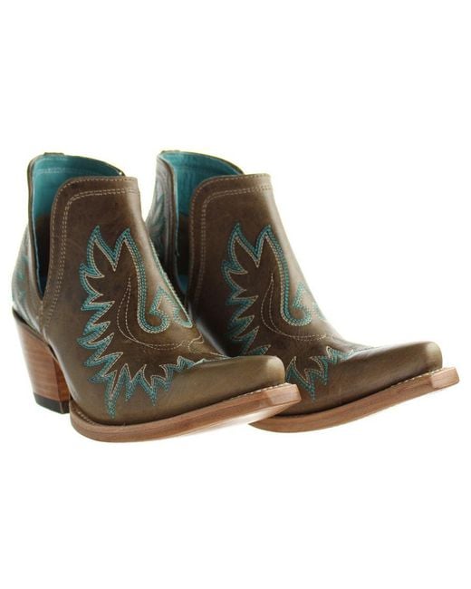 Ariat Green Dixon Ash Boots Leather (Archived)