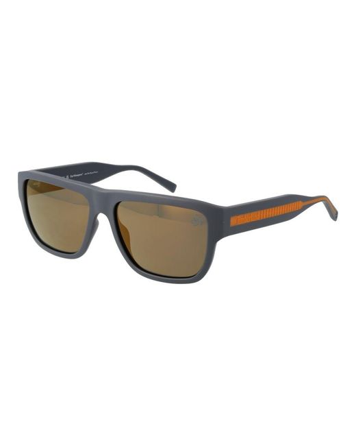 Timberland Gray Plastic Sunglasses for men