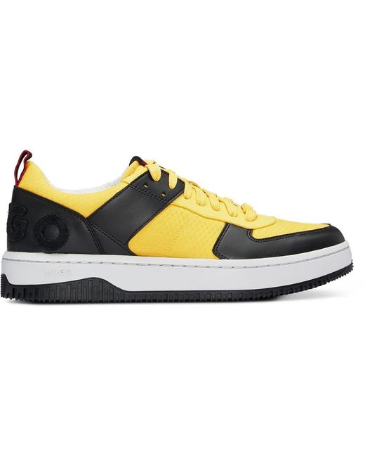 HUGO Yellow Kilian Tennis Trainers for men