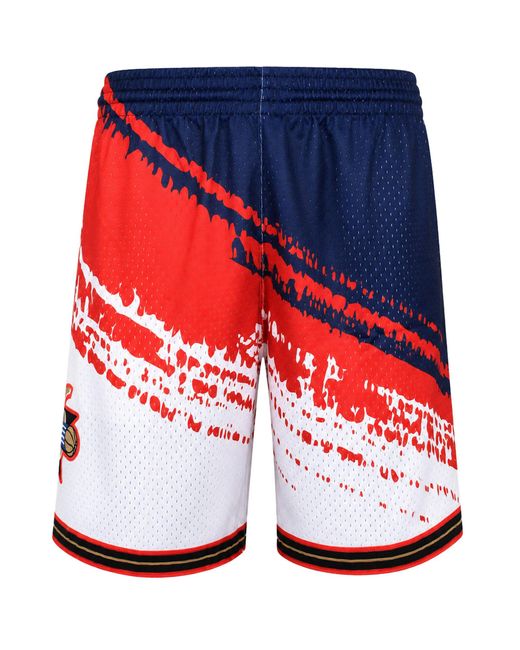 Mitchell & Ness Red Nba Philadelphia 76Ers Independece Swingman Shorts for men