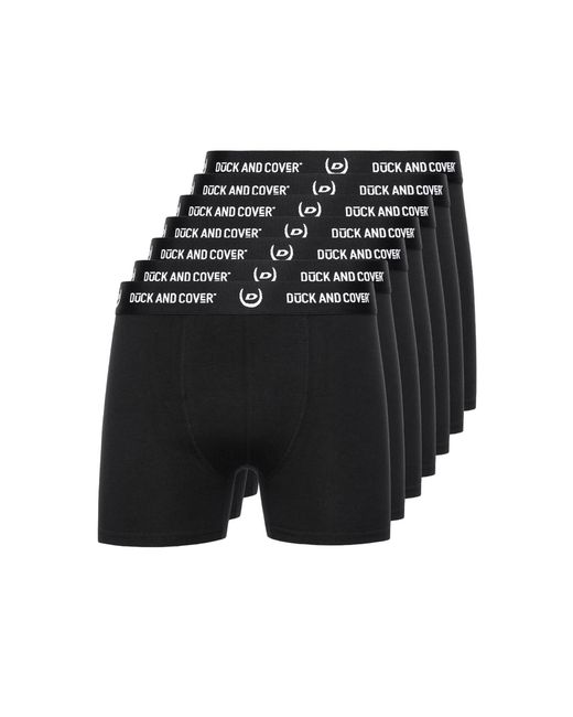Duck and Cover Black Anvilli Boxer Shorts (Pack Of 7) for men