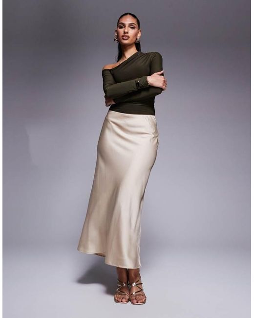 Kaiia Black Exclusive Double Layered Slinky Off Shoulder Long Sleeve Top