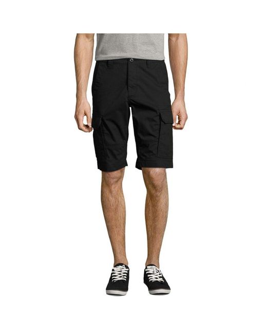 Sol's Black Jackson Bermuda Shorts Cotton for men