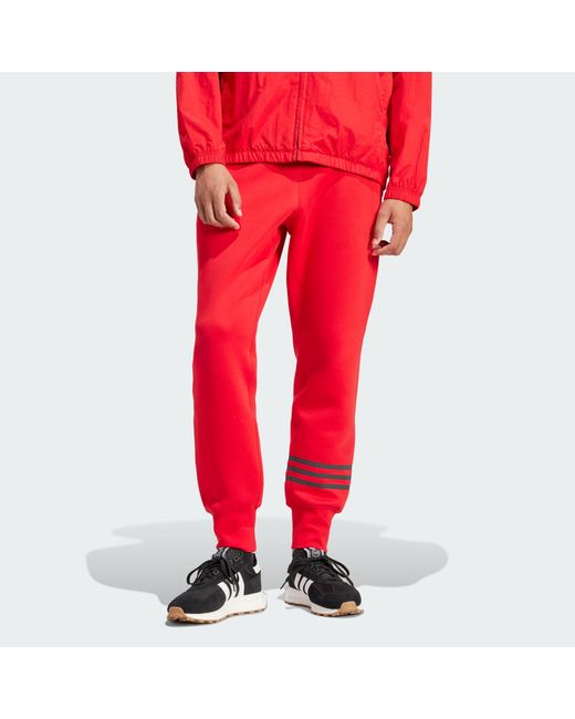 Adidas Originals Red Street Neuclassics Cuffed Sweat Pants for men