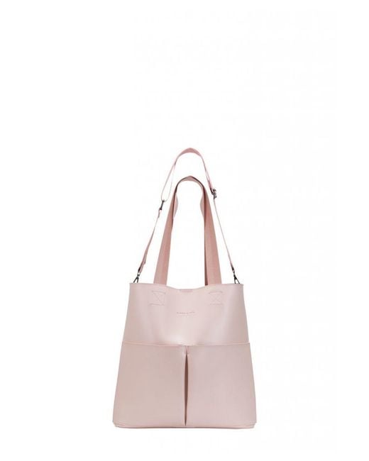 Claudia Canova Pink Eugenia Twin Strap Pocketed Tote