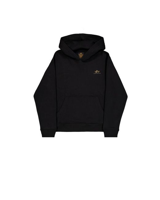 Alpha Industries Basic Small Logo Tpu Hoodie in het Black voor heren