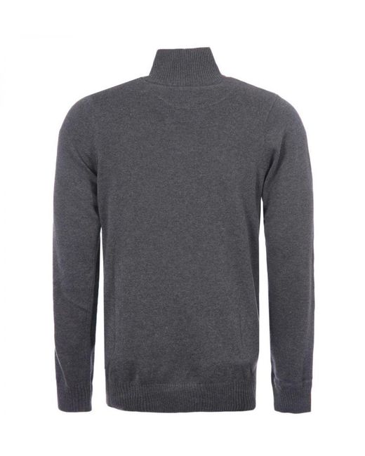 Luke 1977 Gray Pretender Half Zip Jumper for men