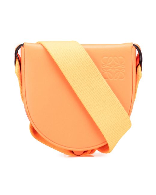 Loewe Orange Mini Heel Pouch Adjustable Strap
