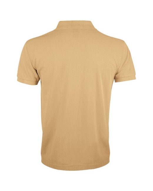 Sol's Natural Prime Pique Plain Short Sleeve Polo Shirt for men