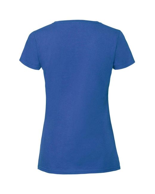 Fruit Of The Loom Vrouwen / Dames Ringgesponnen Premium T-shirt (colbalt) in het Blue